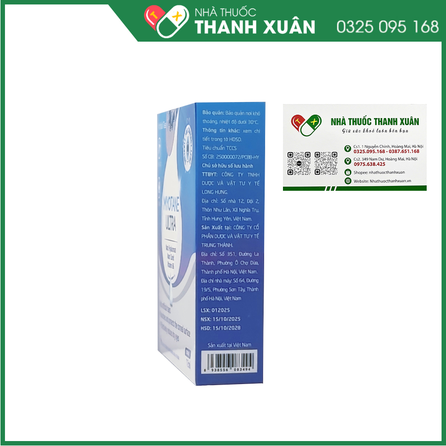 Myotane Ultra dung dịch nhỏ mắt giúp dưỡng ẩm, bảo vệ giác mạc, giảm khô mắt và kích ứng do đeo kính áp tròng hoặc ánh sáng xanh